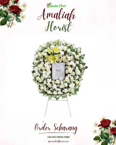 Krans Bunga Duka Cita di Sumedang Utara