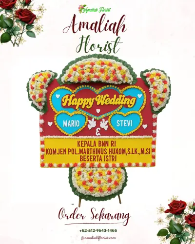 Karangan Papan Bunga Pernikahan di Sumedang Utara